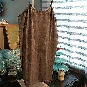 Anytime XL heather gray tank w/adjustable straps